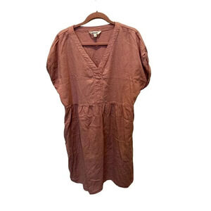 Briggs Pink Short Sleeve V-Neck Knit dress Size XL